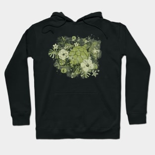 Sea Turtle Floral 4 Hoodie